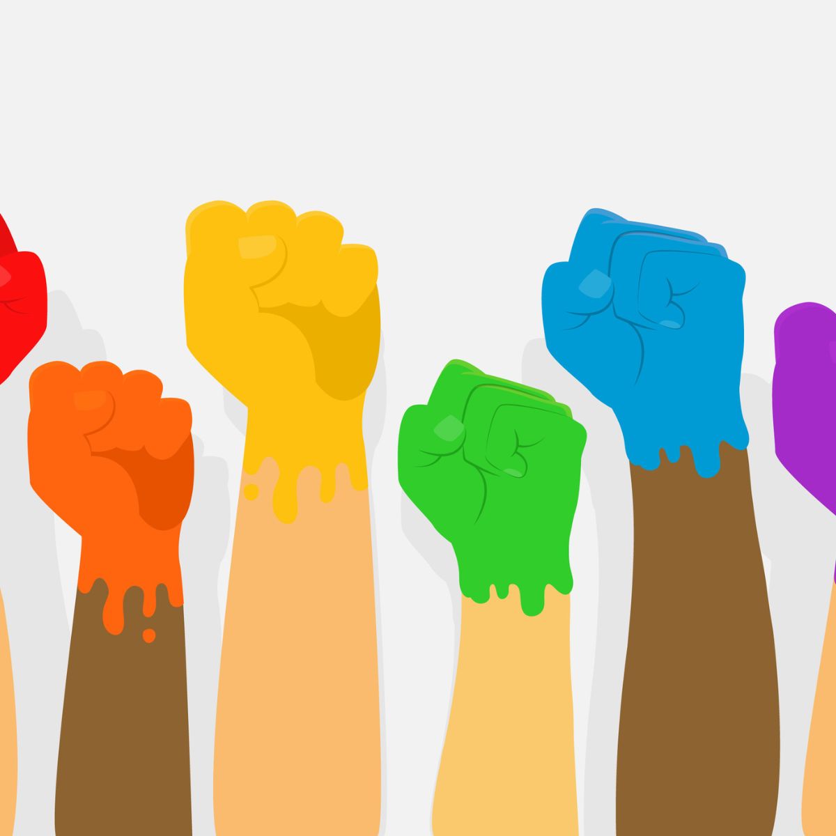 imagen puños de colores